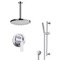 Ceiling Rain Shower System with Handheld, Rain Shower Head, Shower Faucet Set